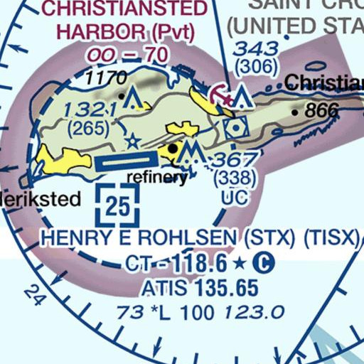 FAA VFR chart of Long Reef, VI