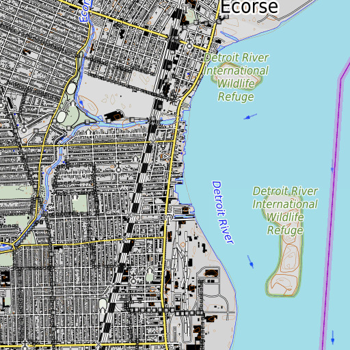 OpenTopoMap map of Ricks Cove, MI
