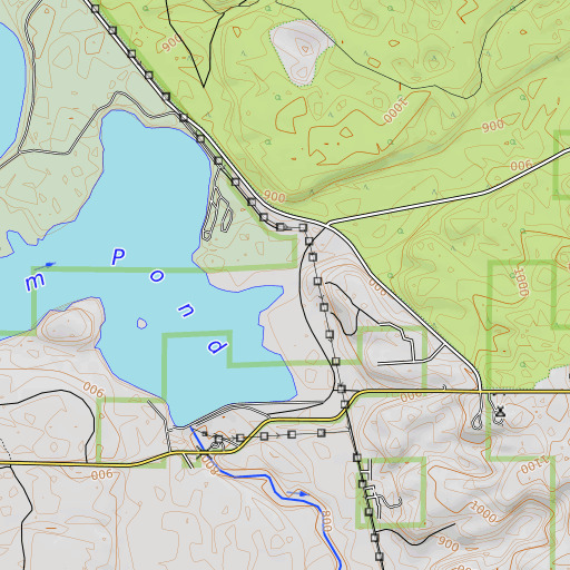 OpenTopoMap map of Bamfield Creek, MI