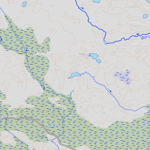 OpenTopoMap map of Delirium Pond, MI