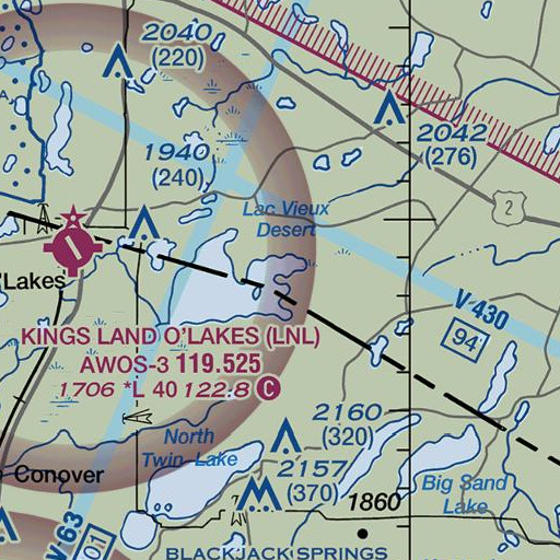 FAA VFR chart of Desolation Point, MI