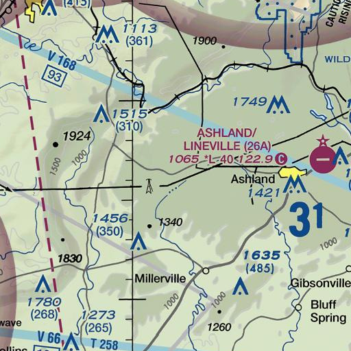 FAA VFR chart of Graphite (historical), AL