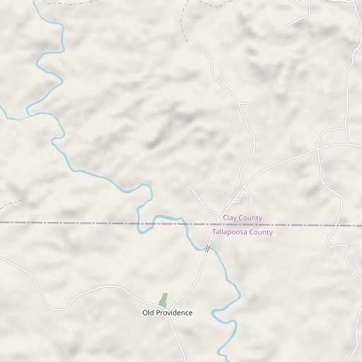 OpenStreetMap map of Guthrie Creek, AL
