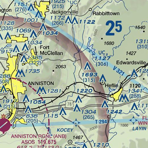 FAA VFR chart of Joseph Creek, AL