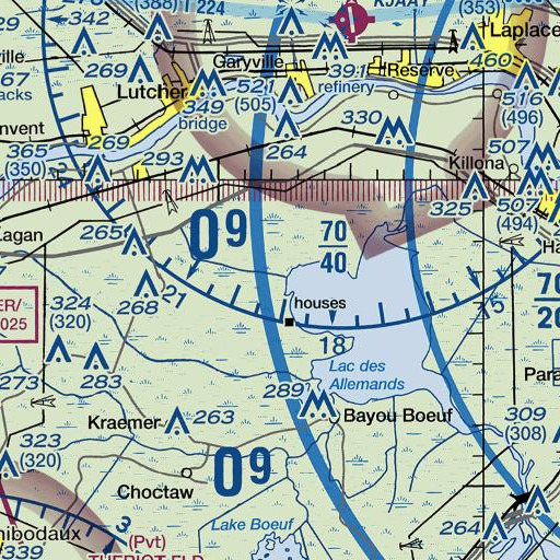 FAA VFR chart of Ti Bayou, LA