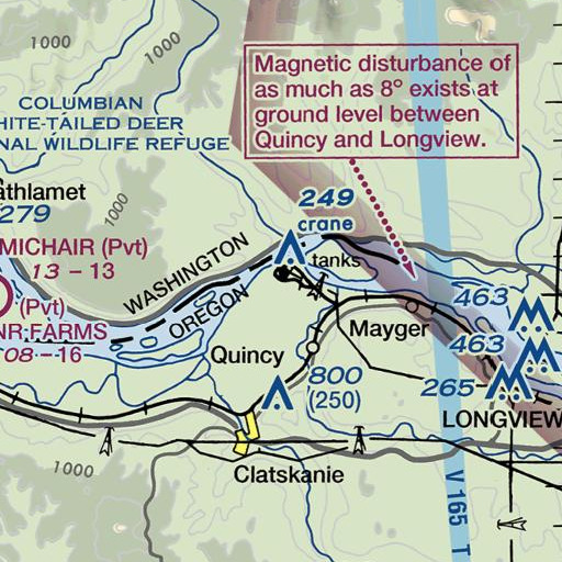 FAA VFR chart of Beaver Generating Plant, OR