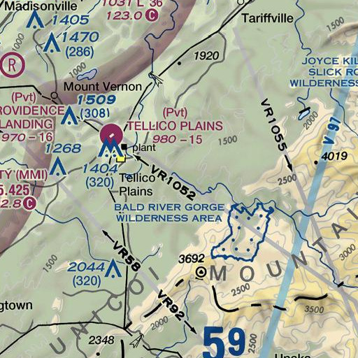 FAA VFR chart of Roberts Branch, TN