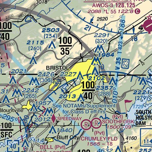 FAA VFR chart of Rosemont School, TN