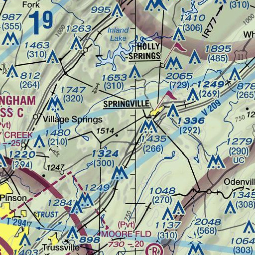 FAA VFR chart of Camp Utopia, AL