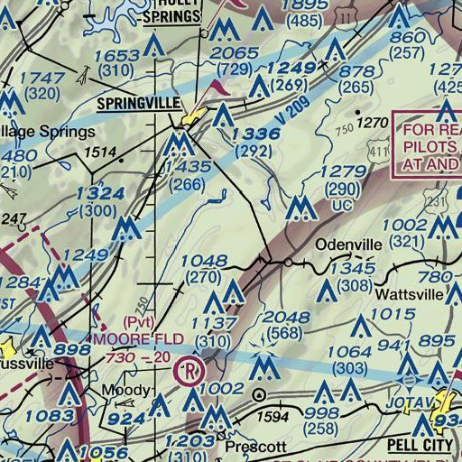 FAA VFR chart of Coal Mountain, AL
