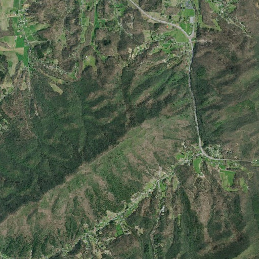 Aerial imagery of Little Mountain, TN