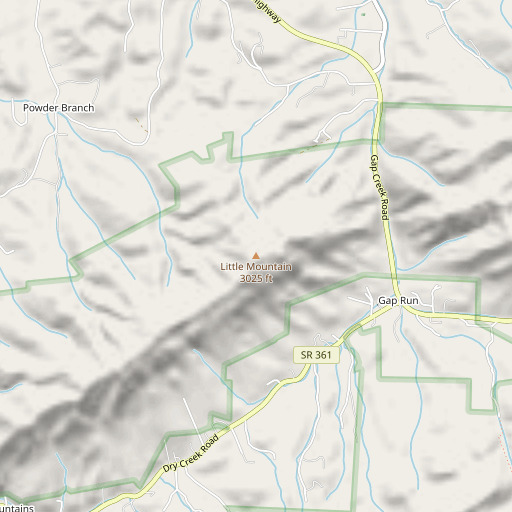 OpenStreetMap map of Little Mountain, TN