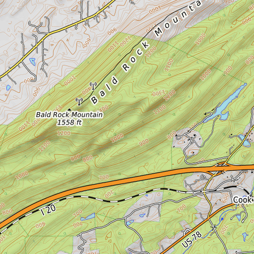 OpenTopoMap map of Stragglers Point, AL