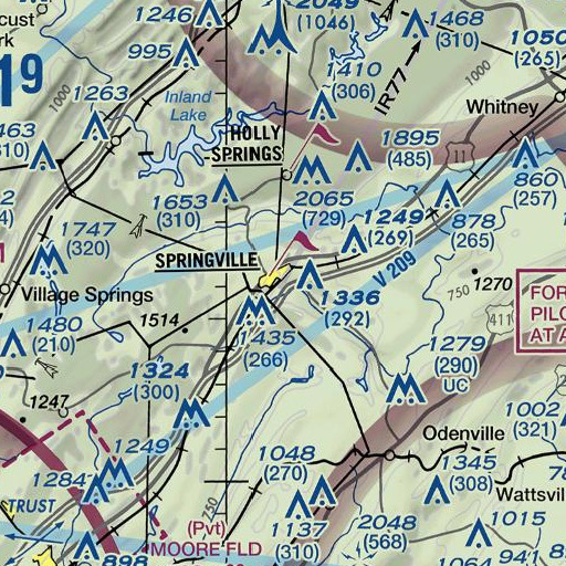 FAA VFR chart of Interchange 154, AL