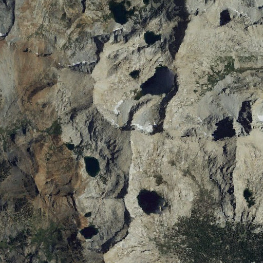 Aerial imagery of Sawtooth Peak, CA