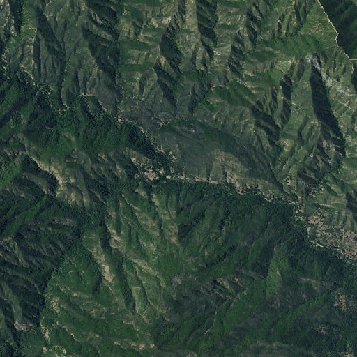 Aerial imagery of Negro Fork Nacimiento River, CA