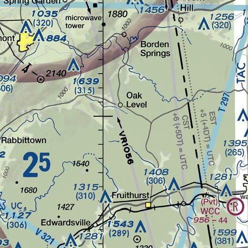 FAA VFR chart of Fruithurst Division, AL