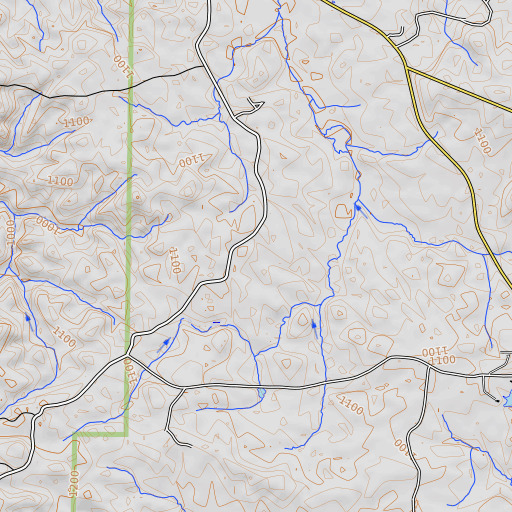 OpenTopoMap map of Fruithurst Division, AL