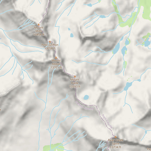 OpenStreetMap map of Mount Dade, CA
