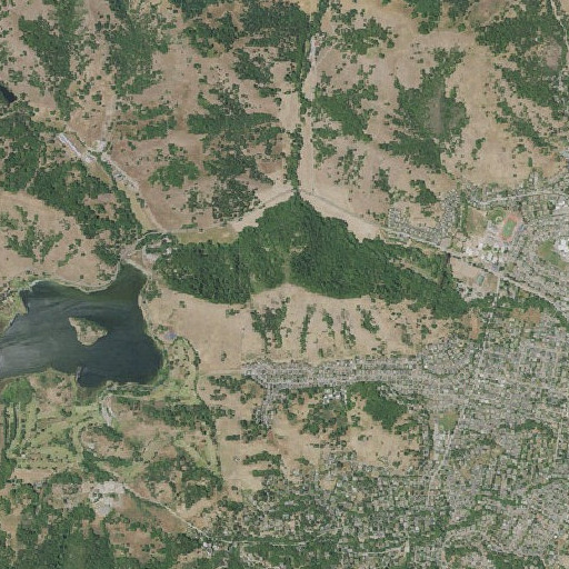 Aerial imagery of Little Mountain, CA