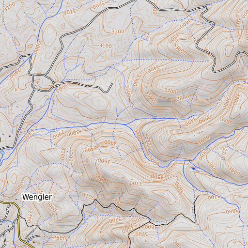 OpenTopoMap map of Jake Creek, CA