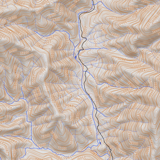 OpenTopoMap map of Peterson Flat, CA