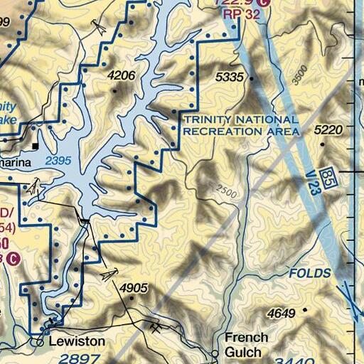 FAA VFR chart of Trinity Mountain, CA