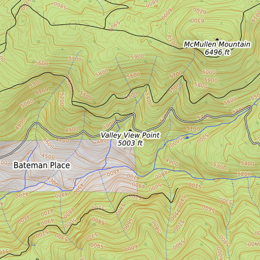 OpenTopoMap map of Valley View Point, CA