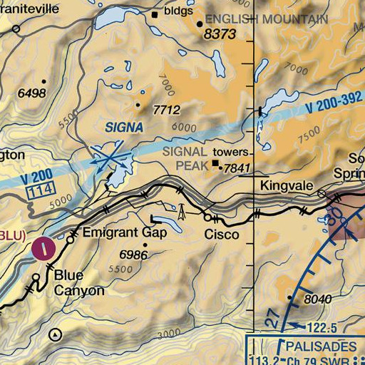 FAA VFR chart of Indian Springs Campground, CA