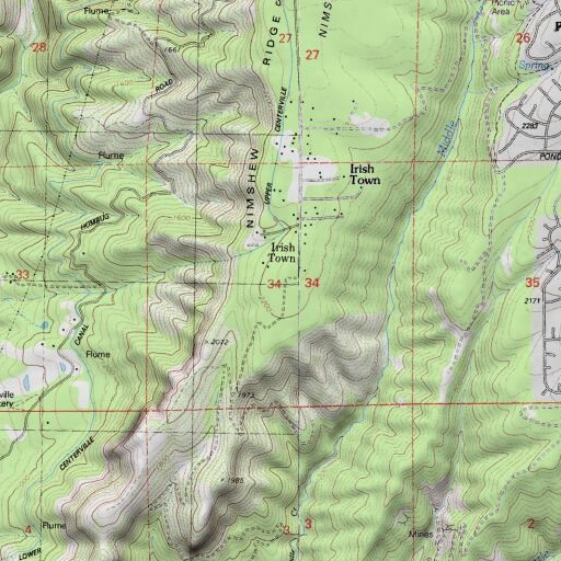USGS 24K topo map of KCHH-FM (Paradise), CA