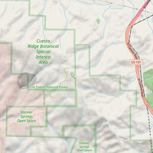OpenStreetMap map of KDDB-FM (Paso Robles), CA