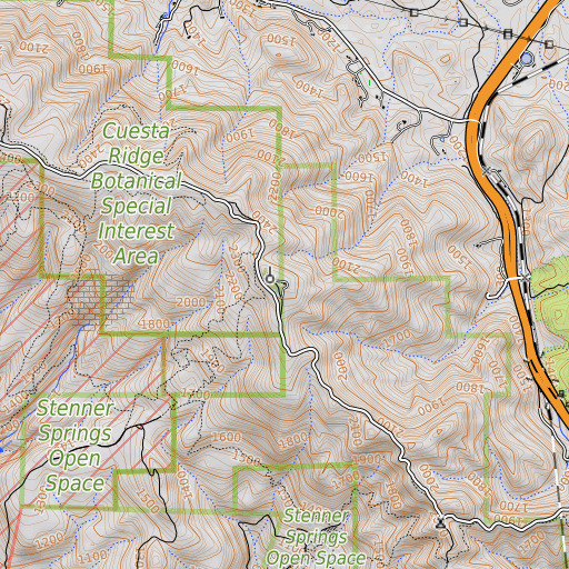 OpenTopoMap map of KDDB-FM (Paso Robles), CA