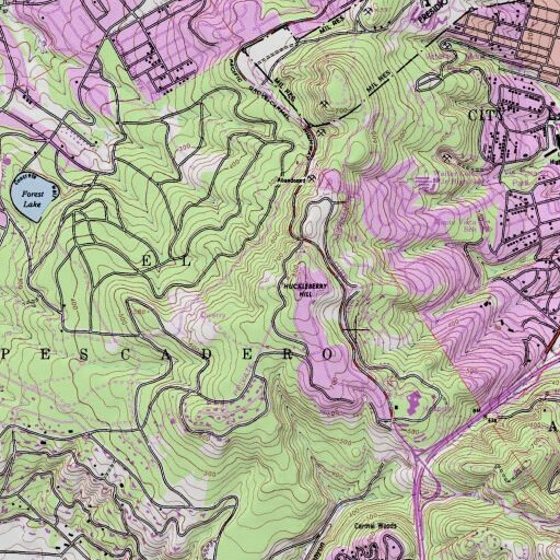 USGS 24K topo map of KSPB-FM (Pebble Beach), CA