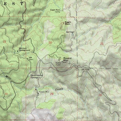 USGS 24K topo map of KALF-FM (Red Bluff), CA