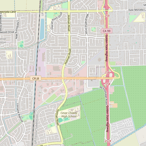 OpenStreetMap map of KJOY-FM (Stockton), CA