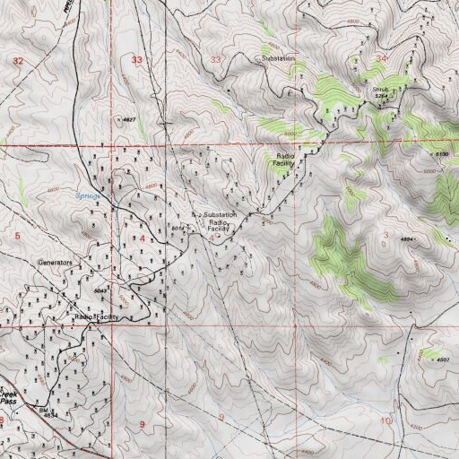 USGS 24K topo map of KTPI-FM (Tehachapi), CA