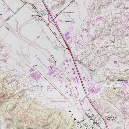 USGS 24K topo map of KRTM-FM (Temecula), CA