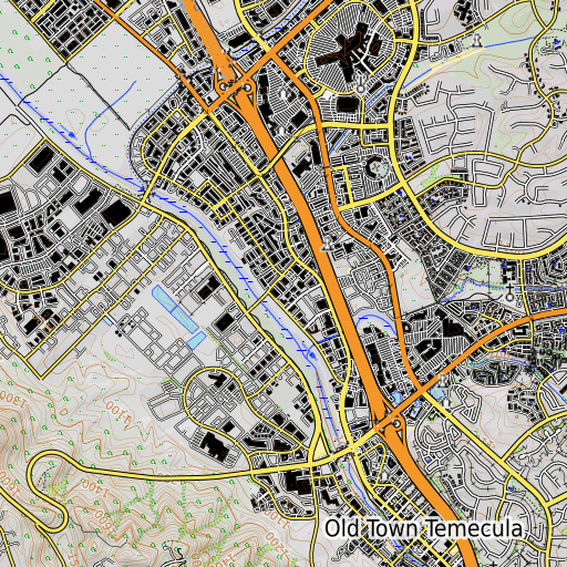 OpenTopoMap map of KRTM-FM (Temecula), CA