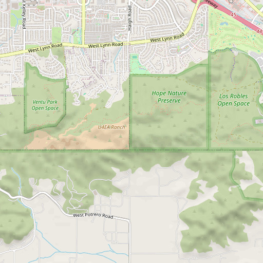 OpenStreetMap map of KNJO-FM (Thousand Oaks), CA