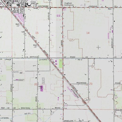 USGS 24K topo map of KMIX-FM (Turlock), CA