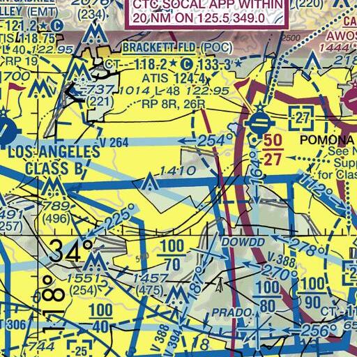 FAA VFR chart of KSAK-FM (Walnut), CA