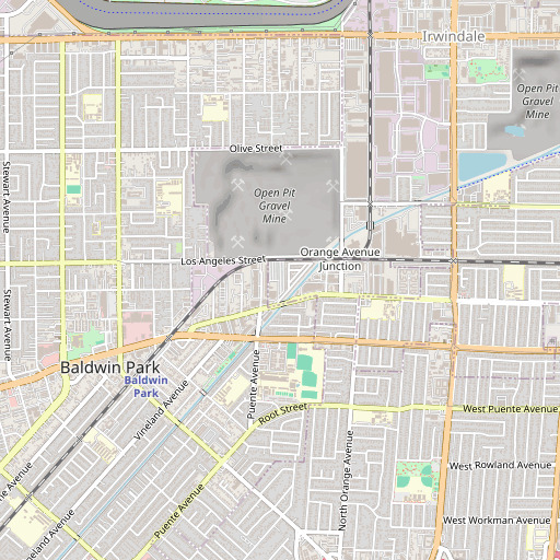 OpenStreetMap map of KBOB-FM (West Covina), CA