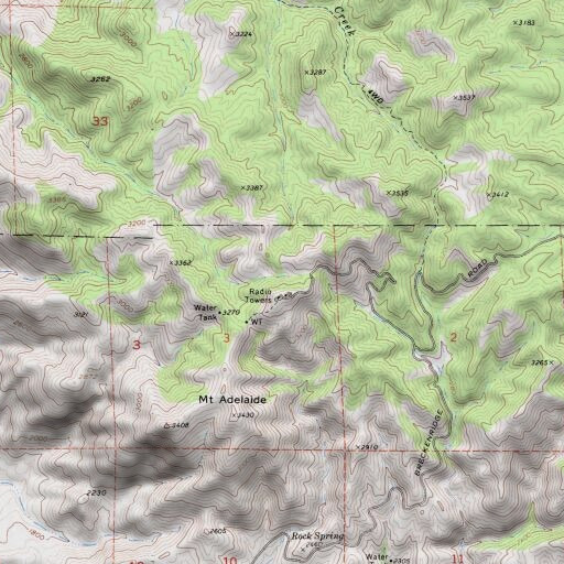 USGS 24K topo map of KDOB-TV (Bakersfield), CA