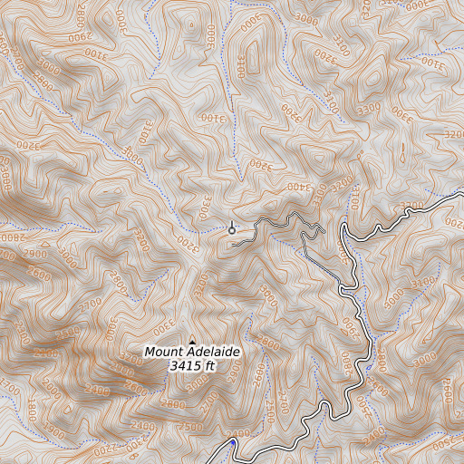OpenTopoMap map of KDOB-TV (Bakersfield), CA
