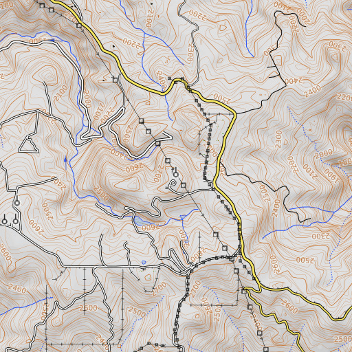 OpenTopoMap map of KIEM-TV (Eureka), CA