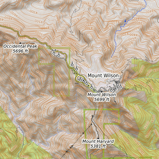 OpenTopoMap map of KWHY-TV (Los Angeles), CA