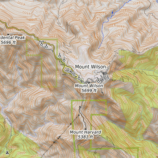 OpenTopoMap map of KTTV-TV (Los Angeles), CA