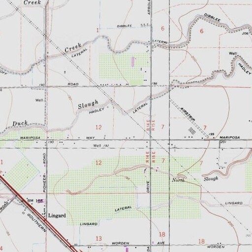 USGS 24K topo map of KVMG-TV (Merced), CA