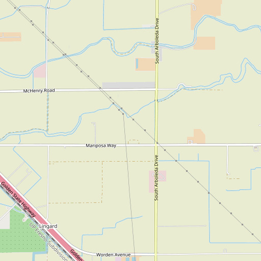 OpenStreetMap map of KVMG-TV (Merced), CA