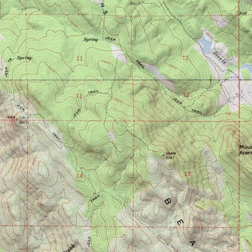USGS 24K topo map of KCSO-TV (Modesto), CA
